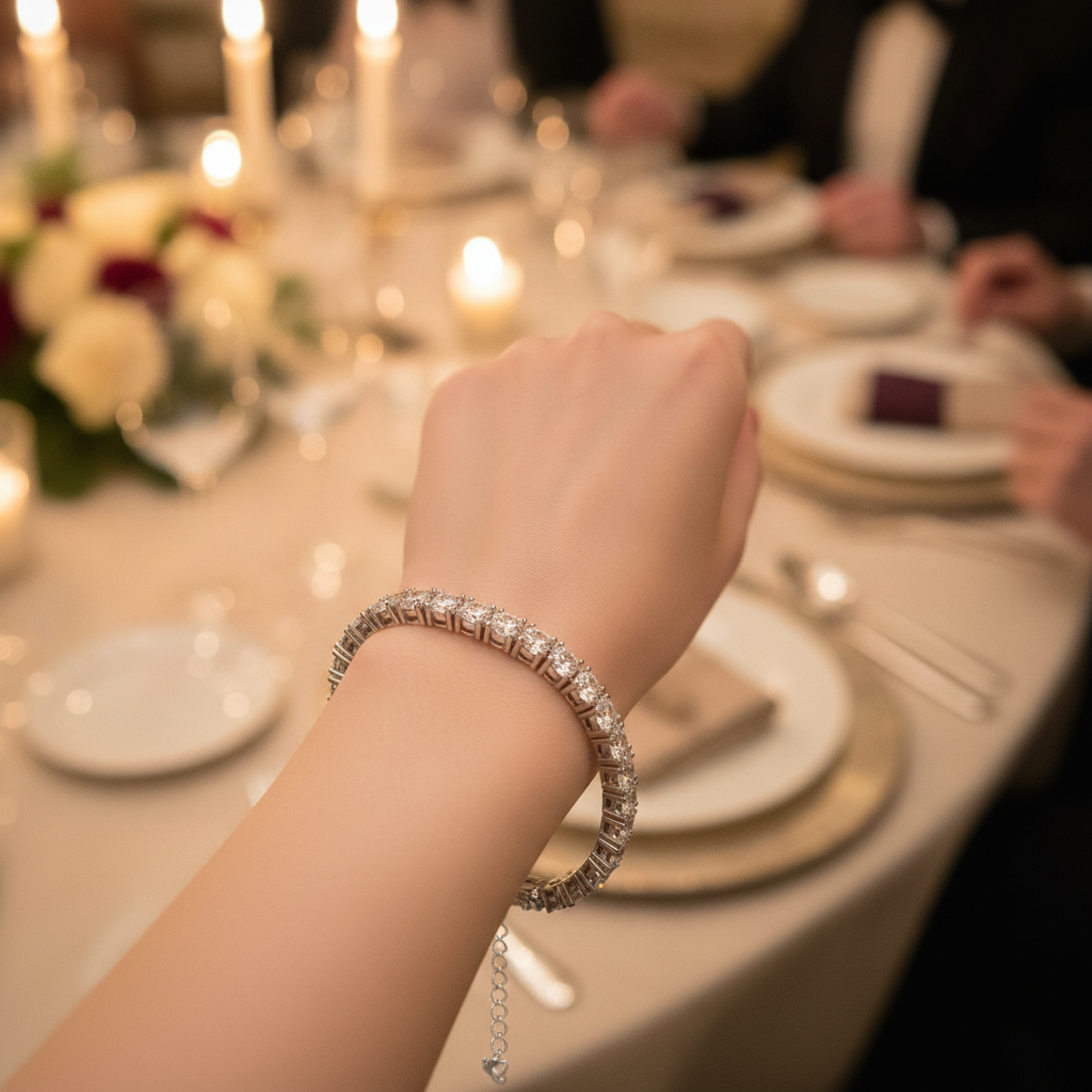 Sparkling Moissanite Tennis Bracelet